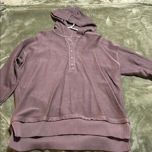 Like new Aerie ribbed brown hoodie